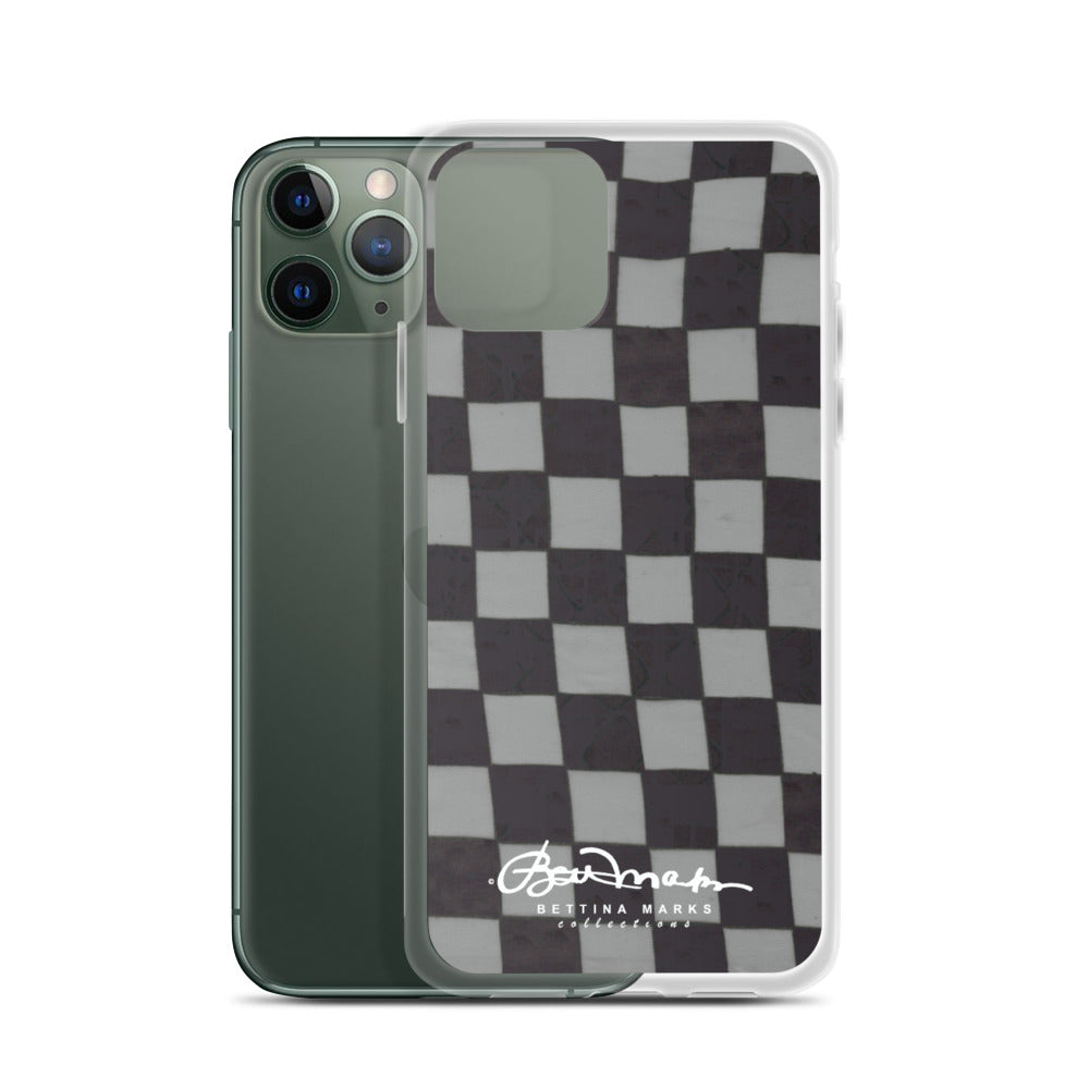 Grey Checkerboard iPhone Case