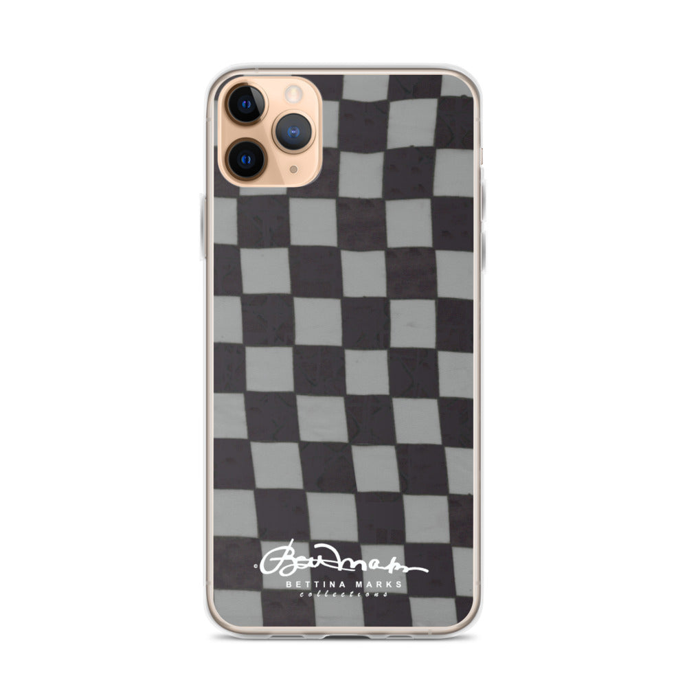 Grey Checkerboard iPhone Case