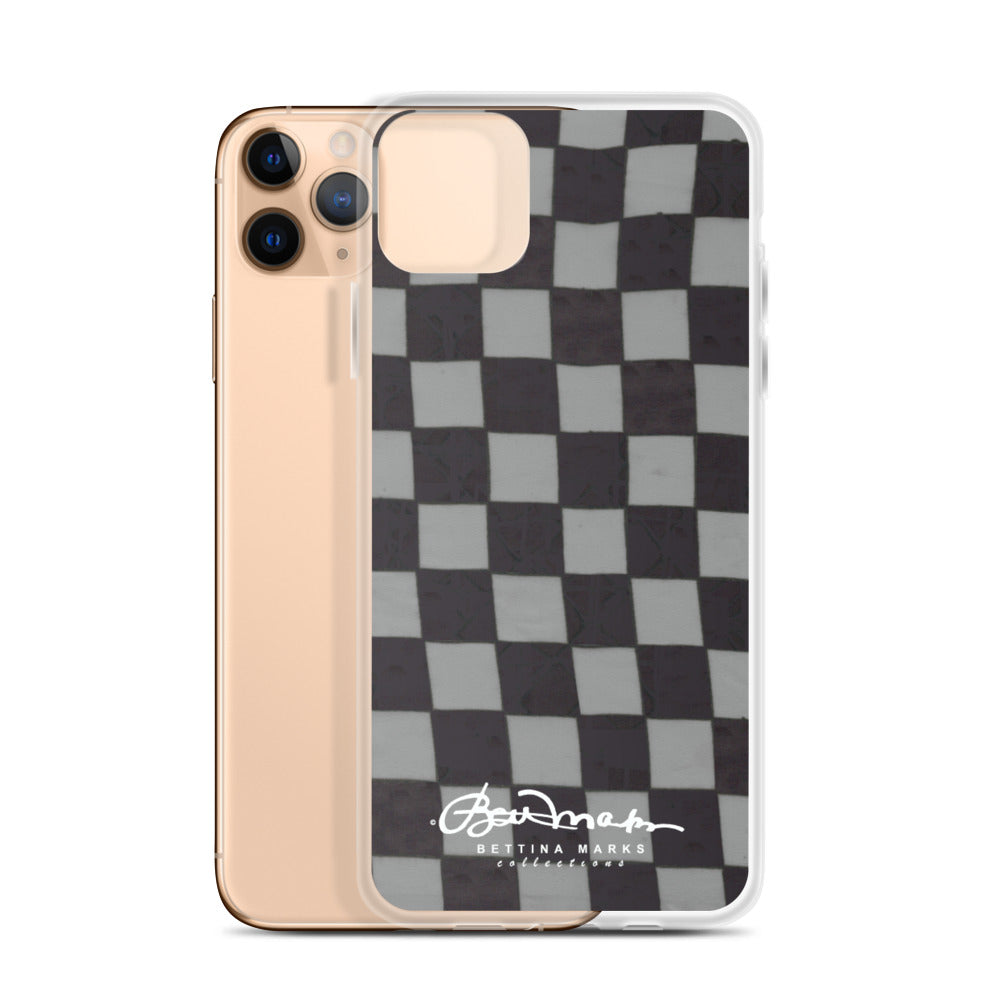 Grey Checkerboard iPhone Case