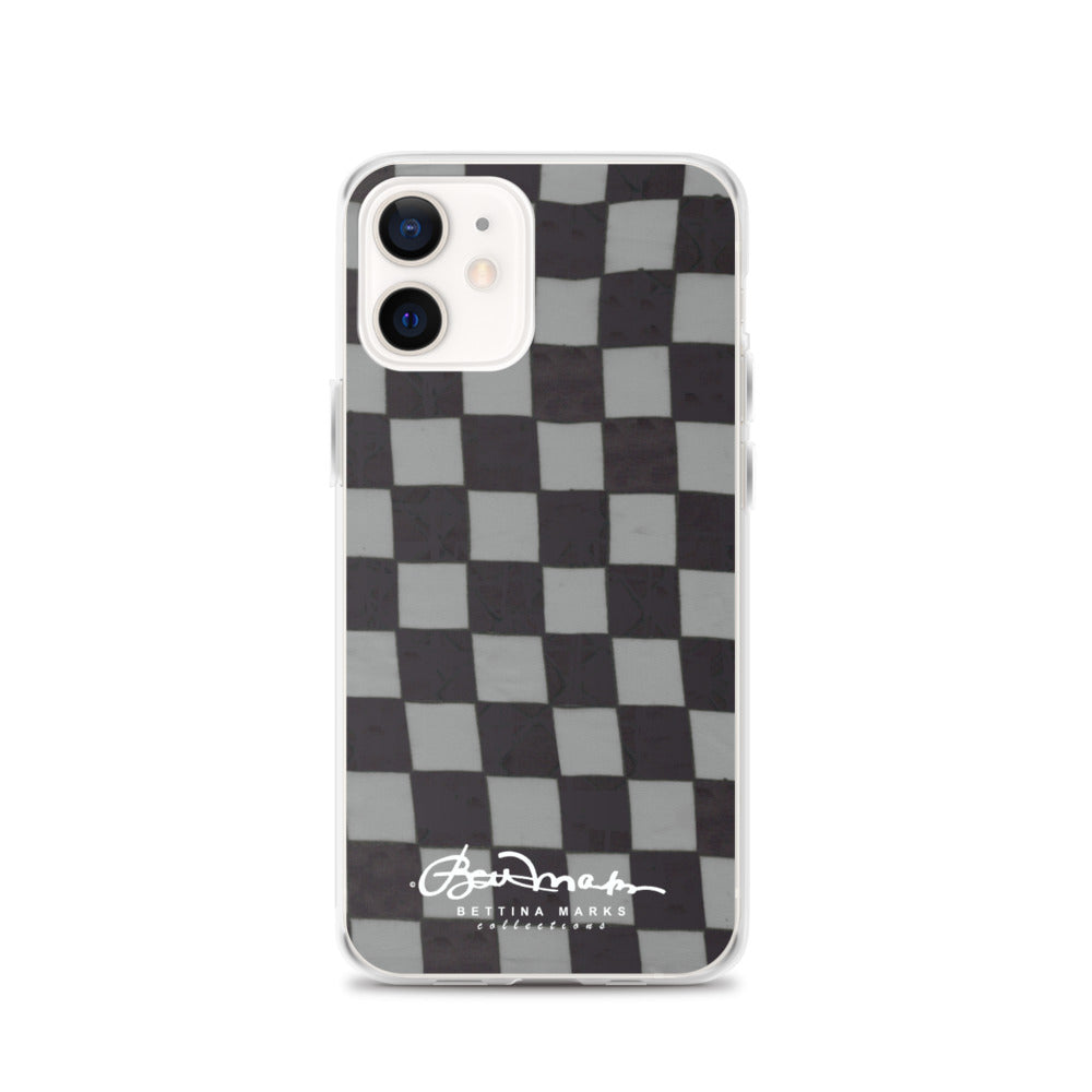 Grey Checkerboard iPhone Case