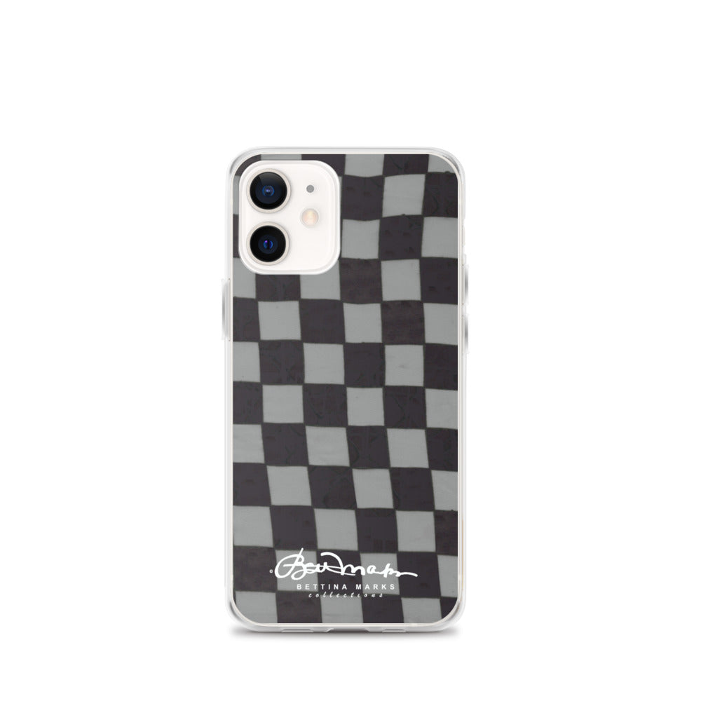 Grey Checkerboard iPhone Case