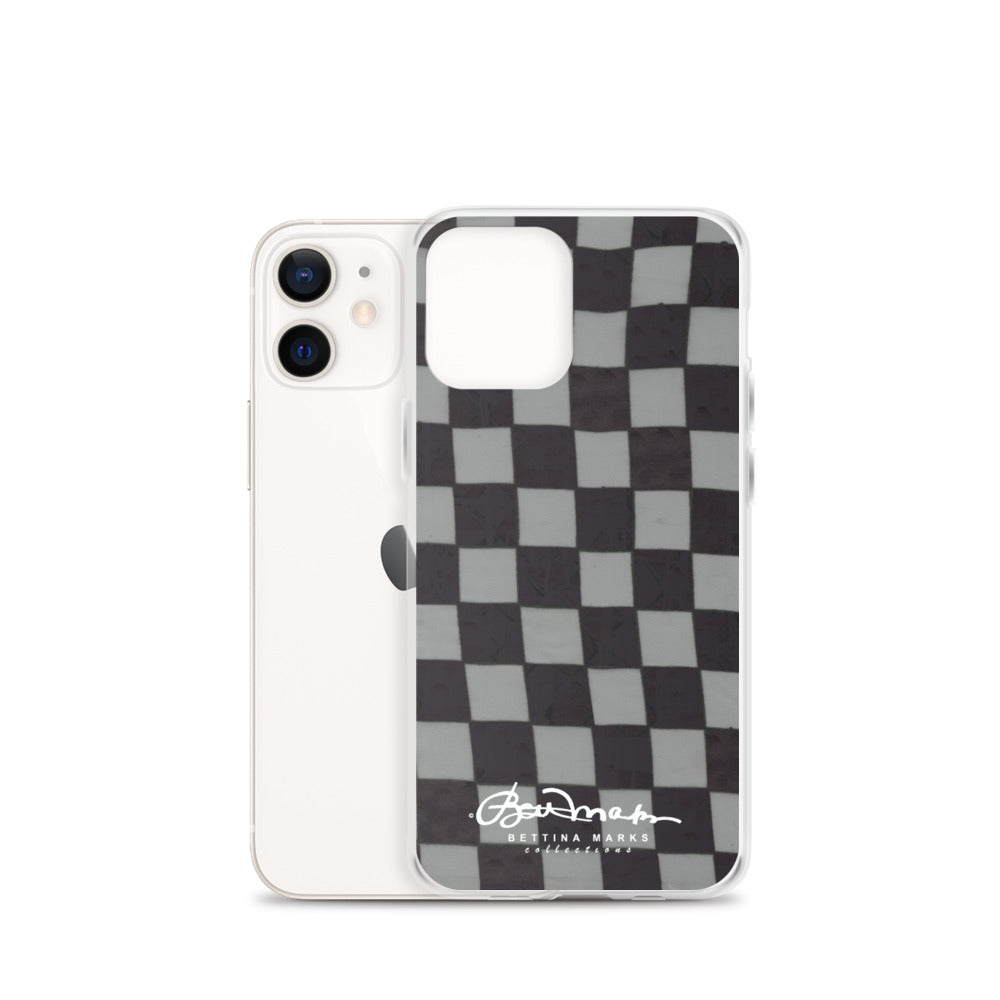 Grey Checkerboard iPhone Case