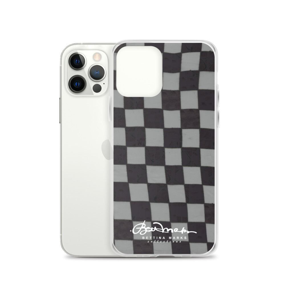 Grey Checkerboard iPhone Case