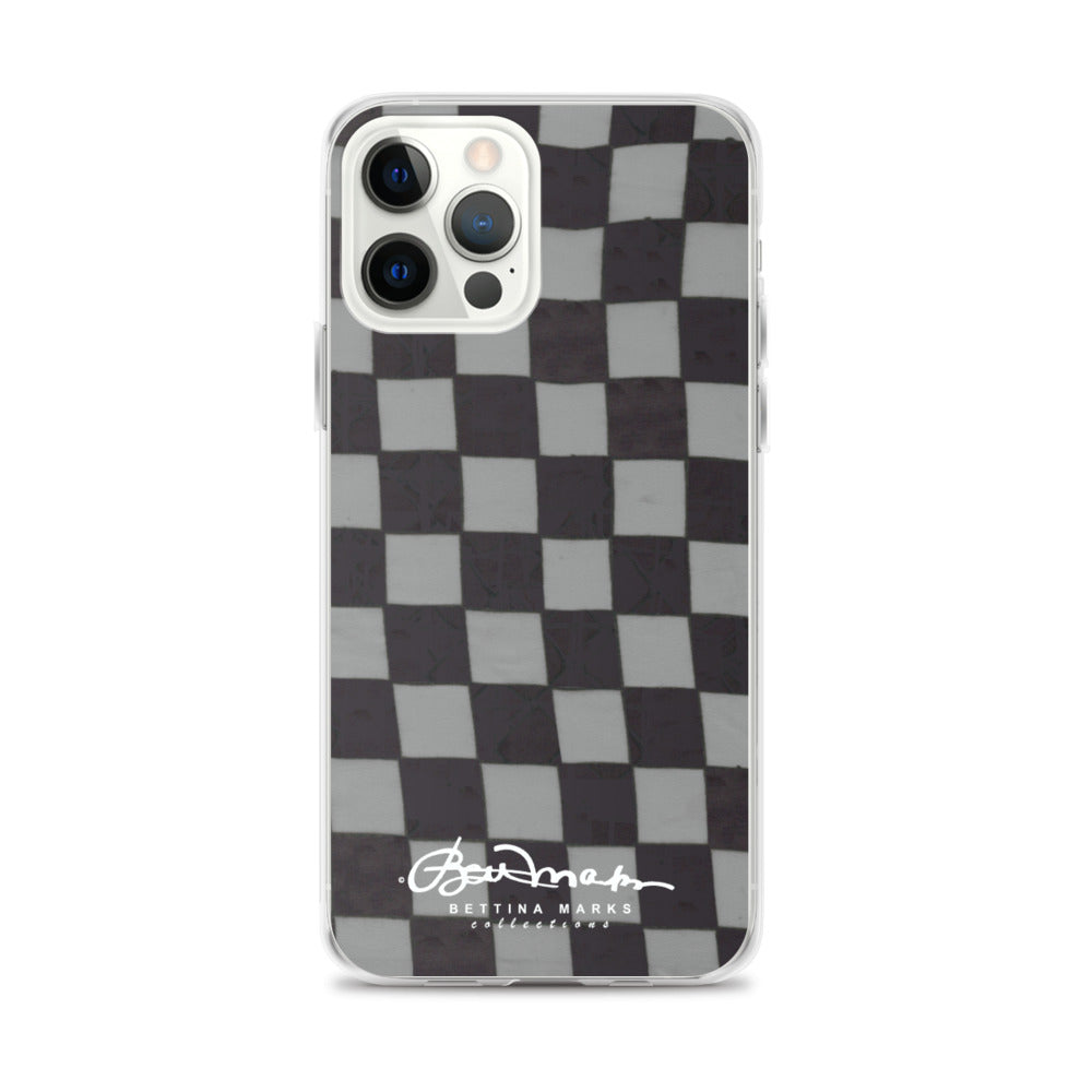 Grey Checkerboard iPhone Case