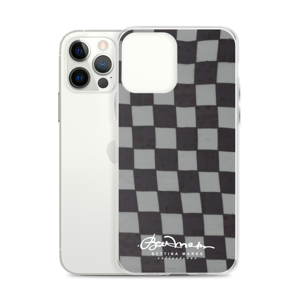 Grey Checkerboard iPhone Case
