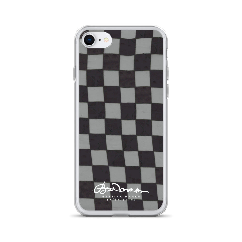 Grey Checkerboard iPhone Case
