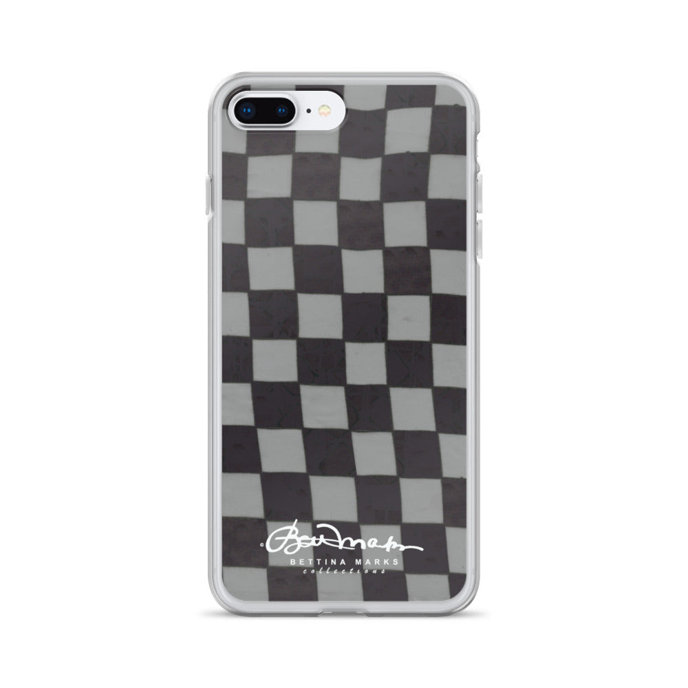 Grey Checkerboard iPhone Case