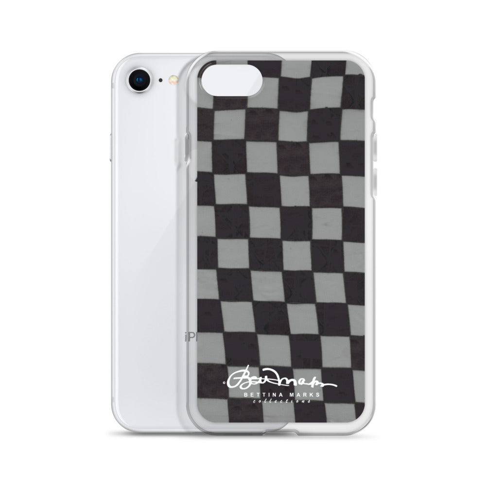 Grey Checkerboard iPhone Case