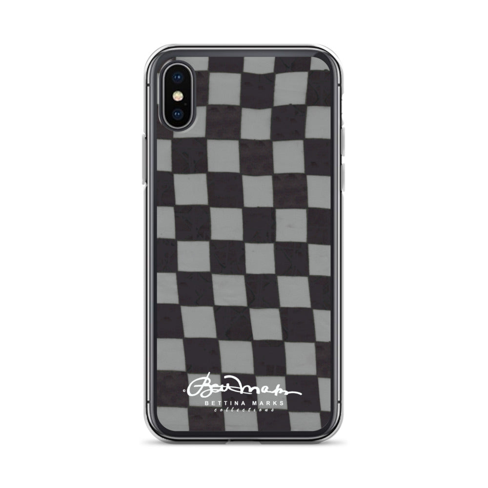 Grey Checkerboard iPhone Case