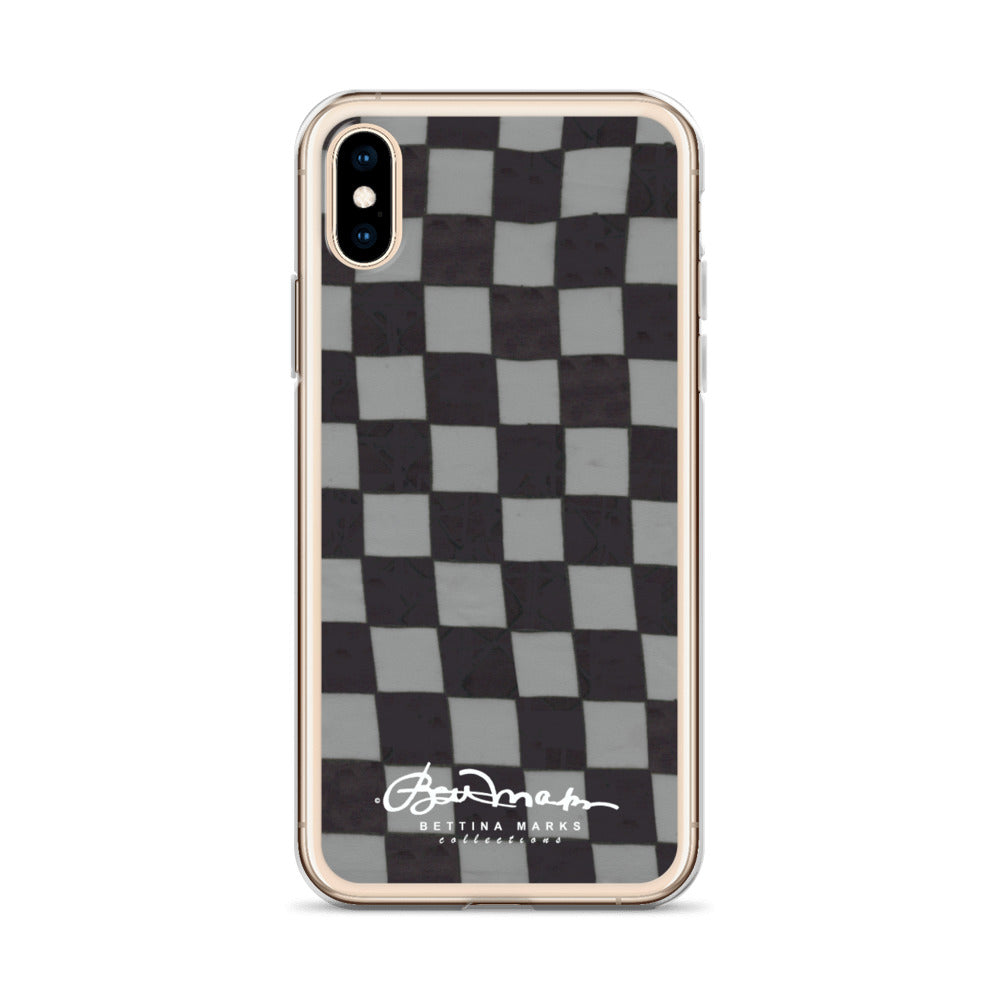 Grey Checkerboard iPhone Case