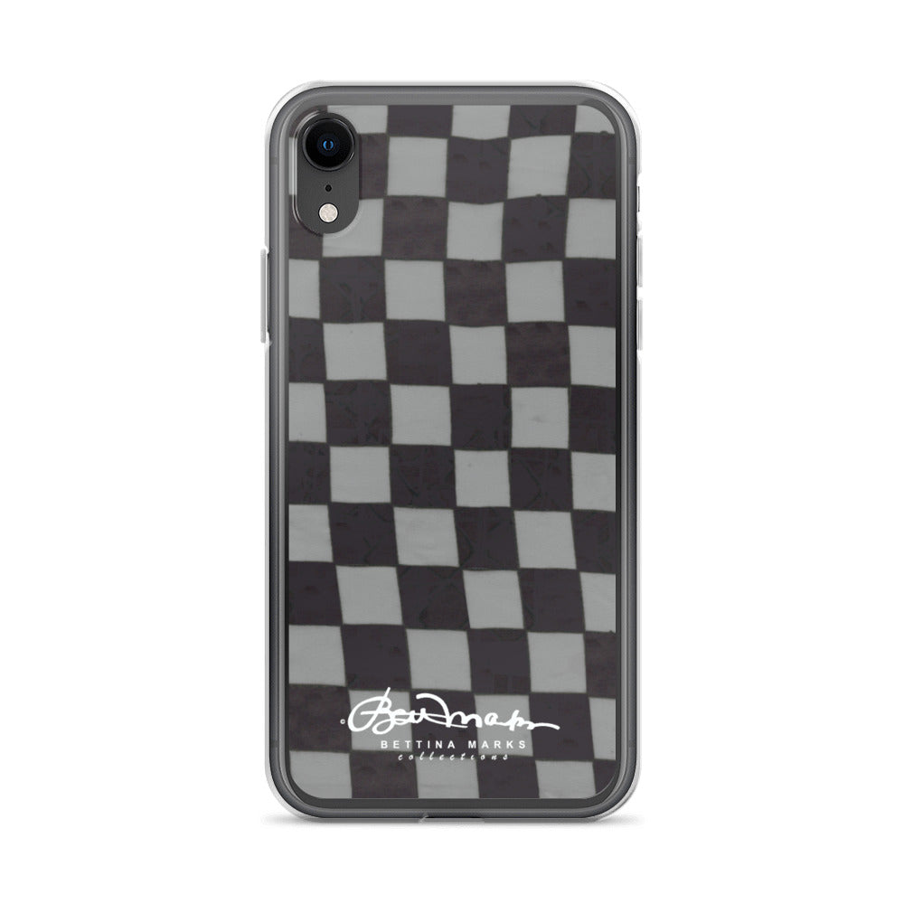 Grey Checkerboard iPhone Case