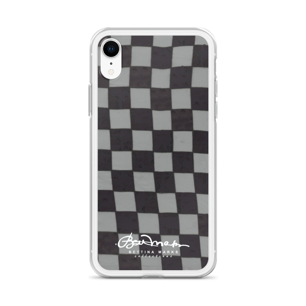 Grey Checkerboard iPhone Case