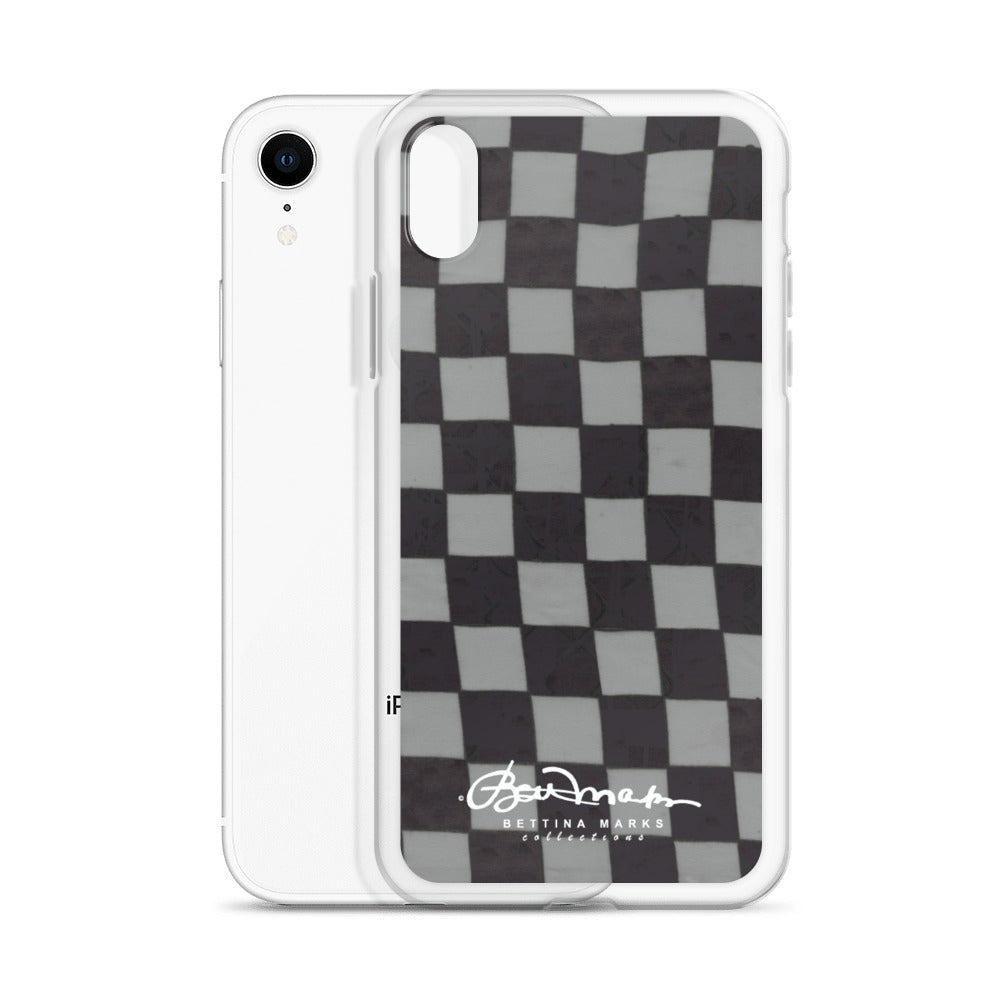 Grey Checkerboard iPhone Case