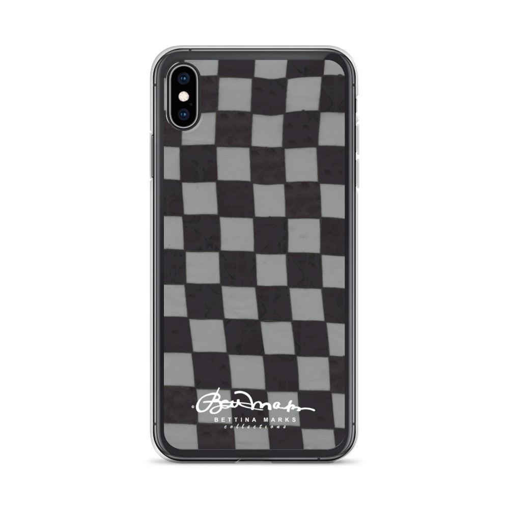 Grey Checkerboard iPhone Case