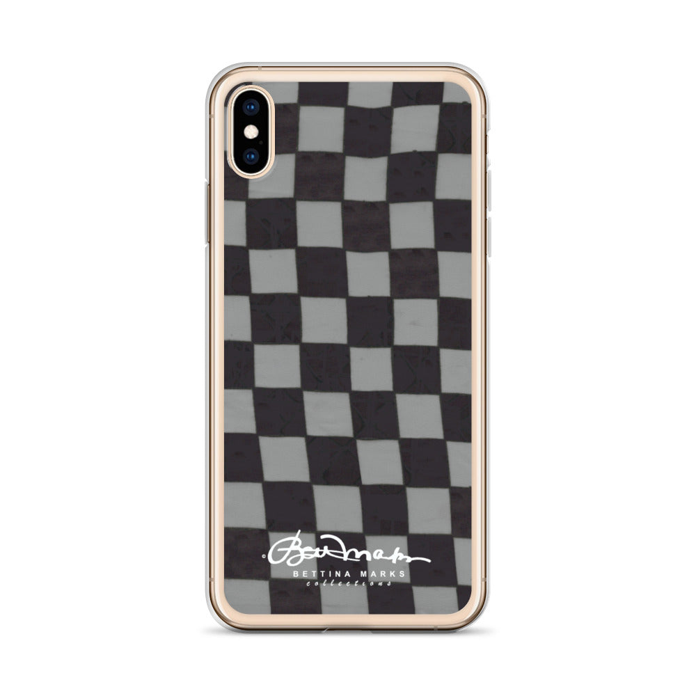 Grey Checkerboard iPhone Case