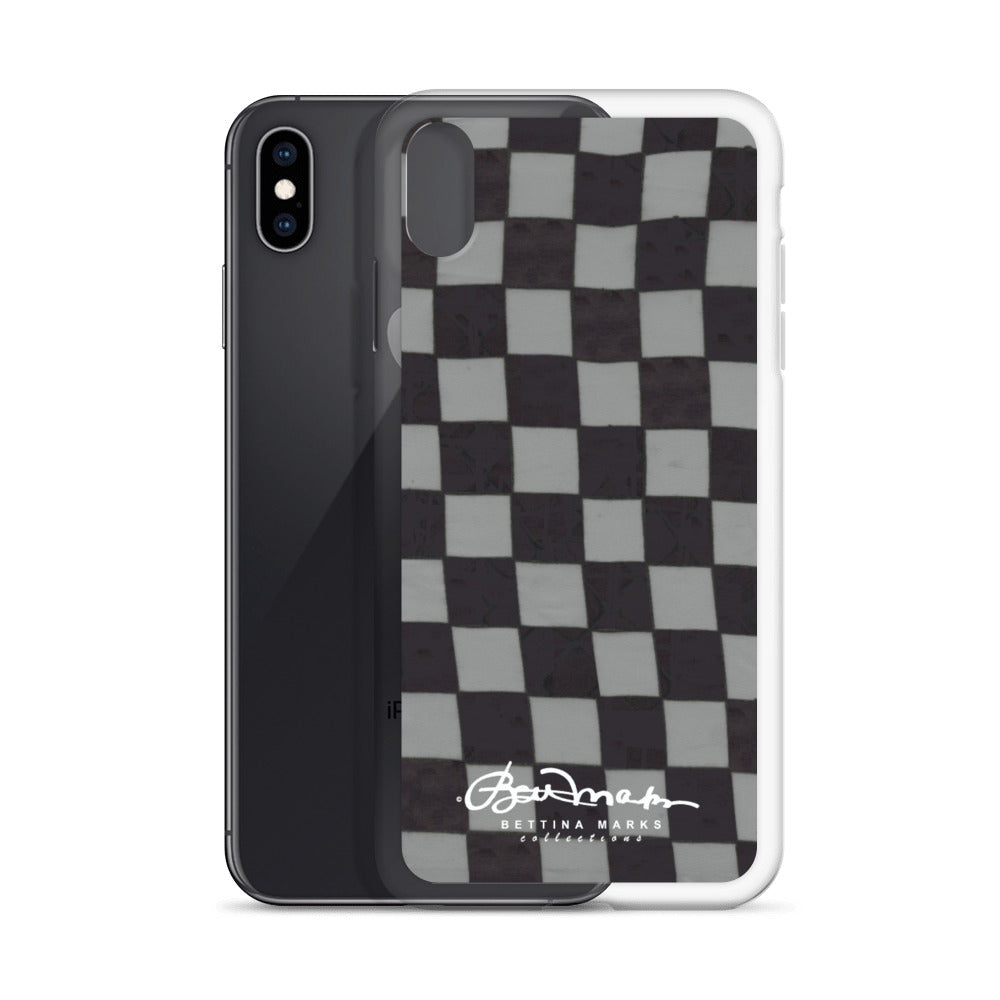 Grey Checkerboard iPhone Case