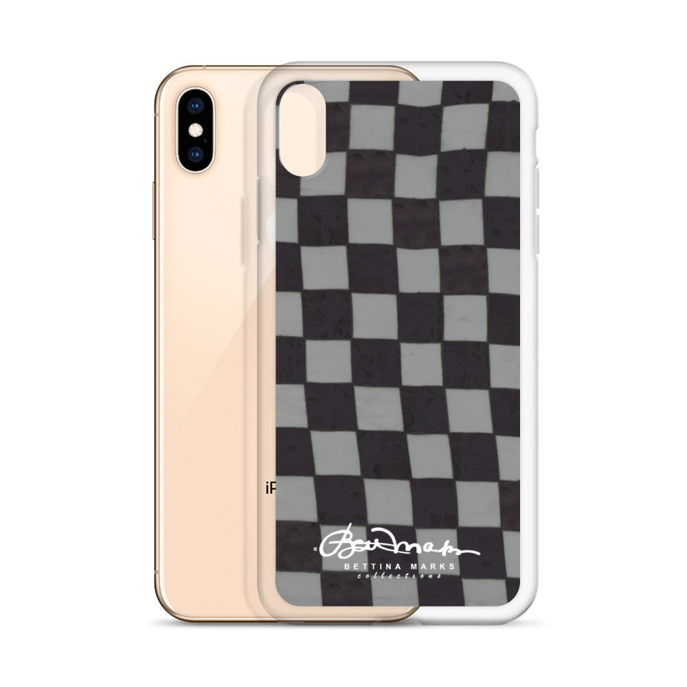 Grey Checkerboard iPhone Case