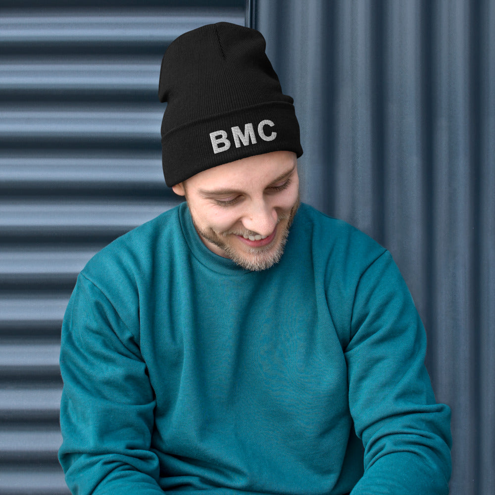 Black Bettina Marks Collections LOGO Embroidered Beanie