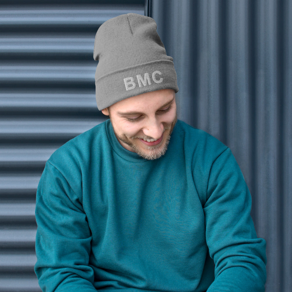 Gray Bettina Marks Collections LOGO Embroidered Beanie