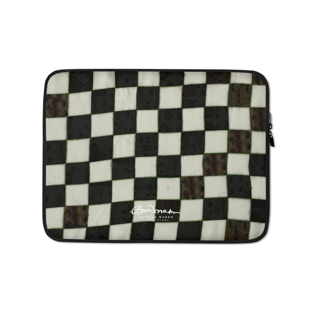 B&W Checkerboard Laptop Sleeve