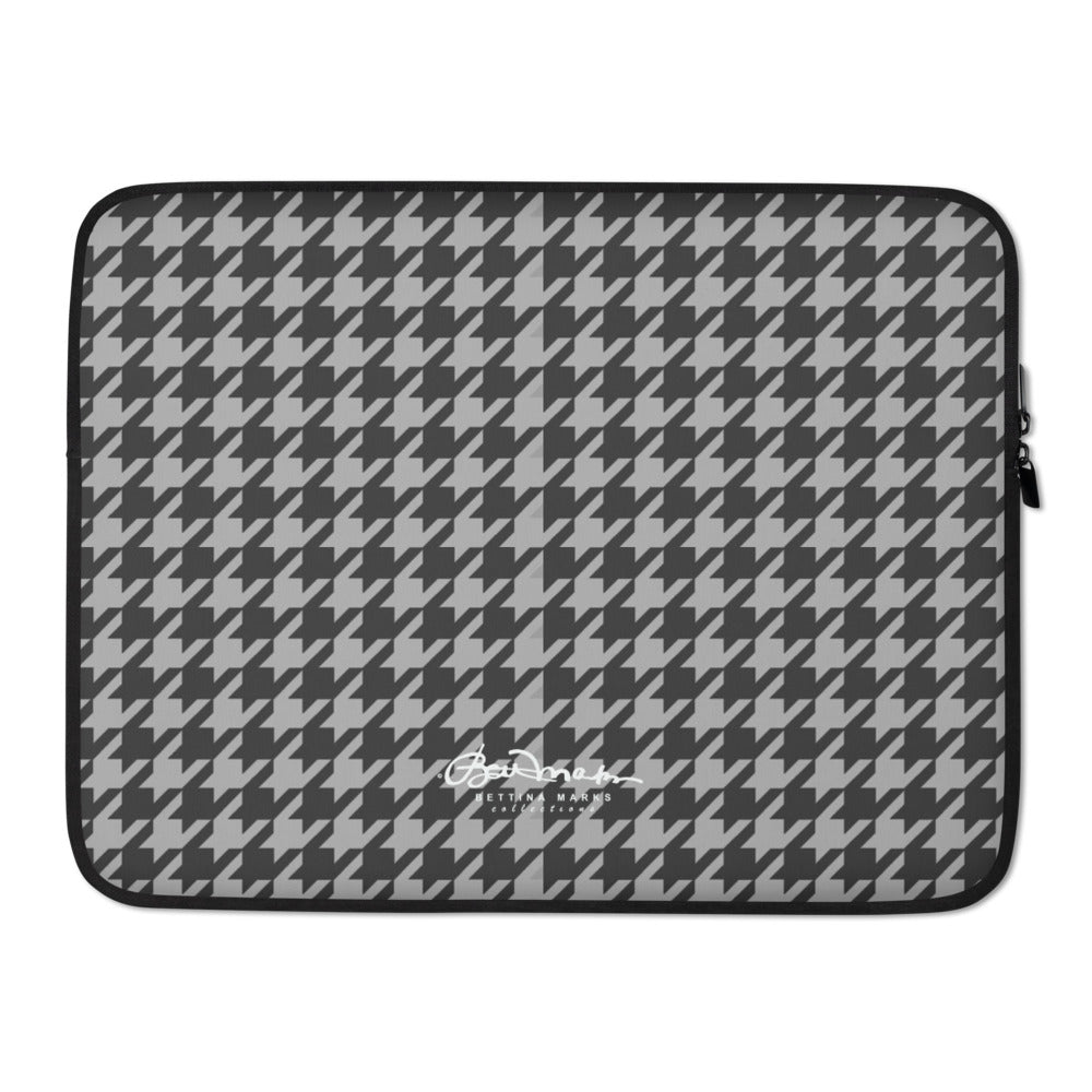 B&W Houndstooth Laptop Sleeve