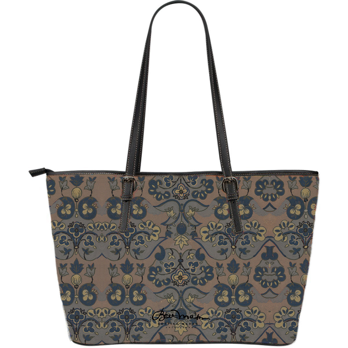 Not Quite Paisley On Light Brown Large Tote Bag