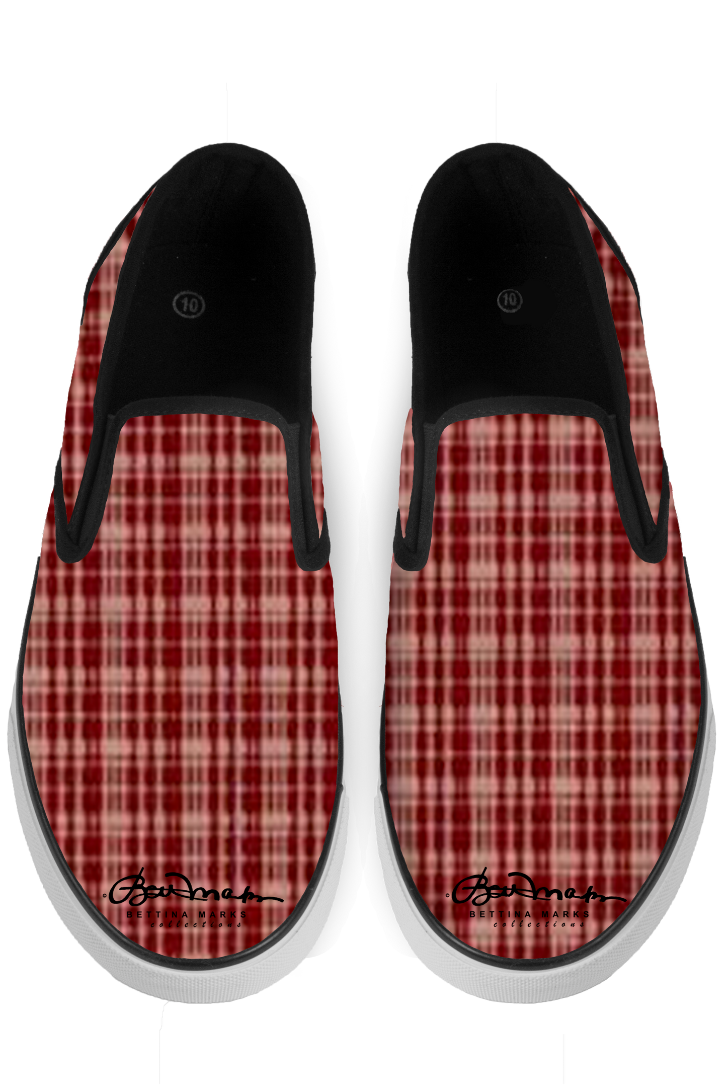 Maroon Black Slip On Sneakers