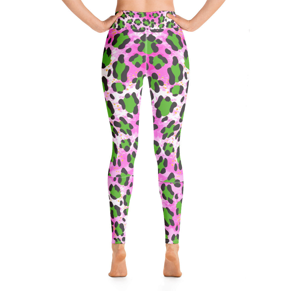 Dayglo Leopard Yoga Leggings