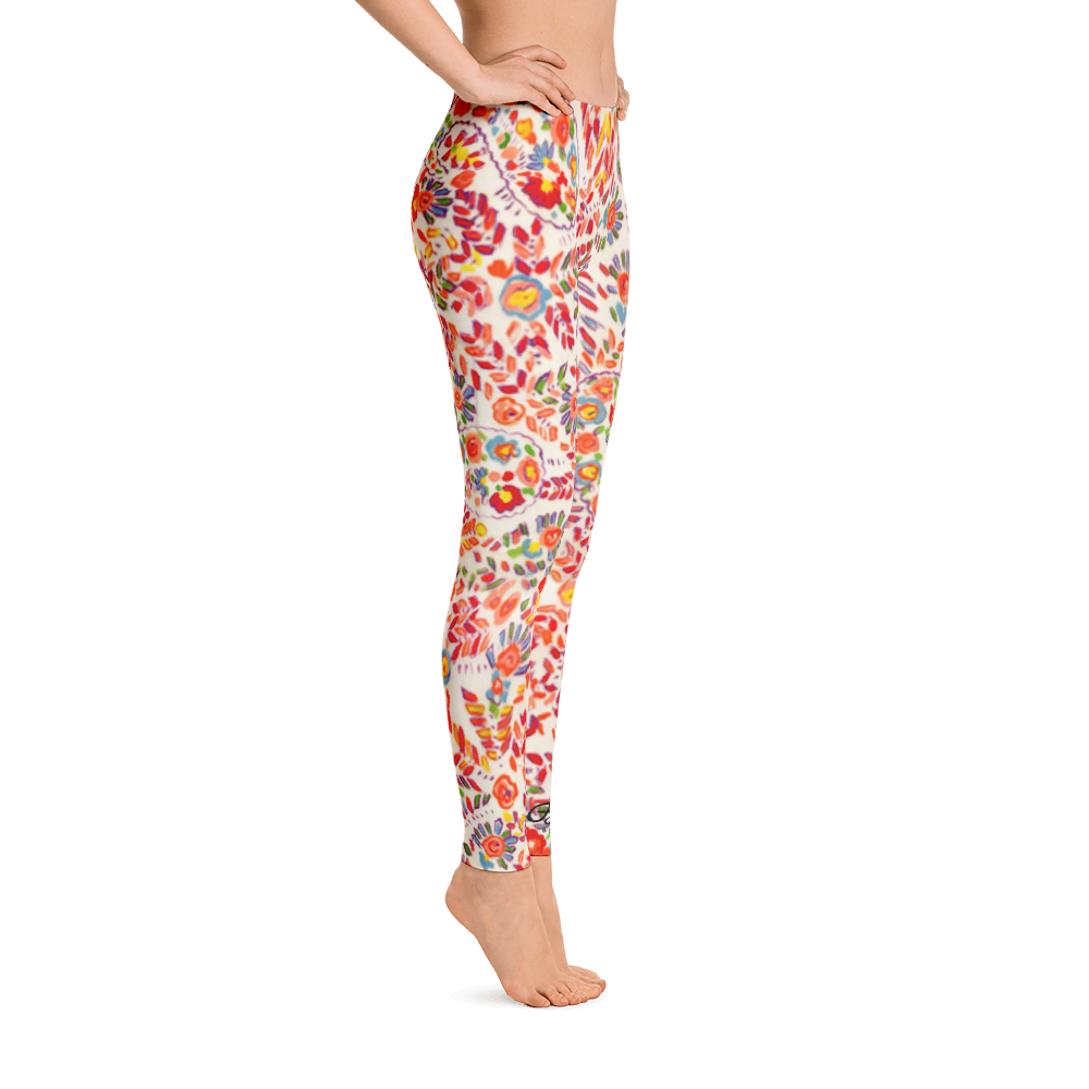 Retro Paisley Leggings Right Side