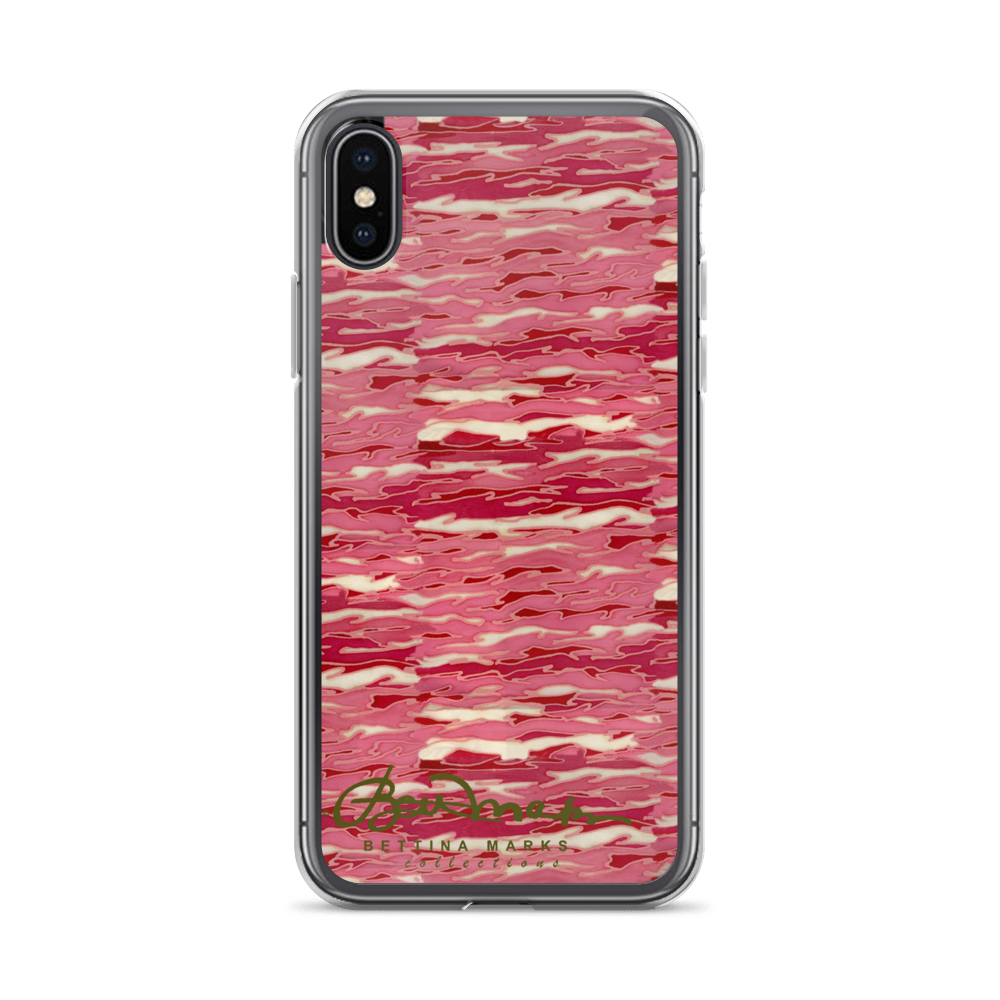 Pink Camouflage Lava iPhone X Case