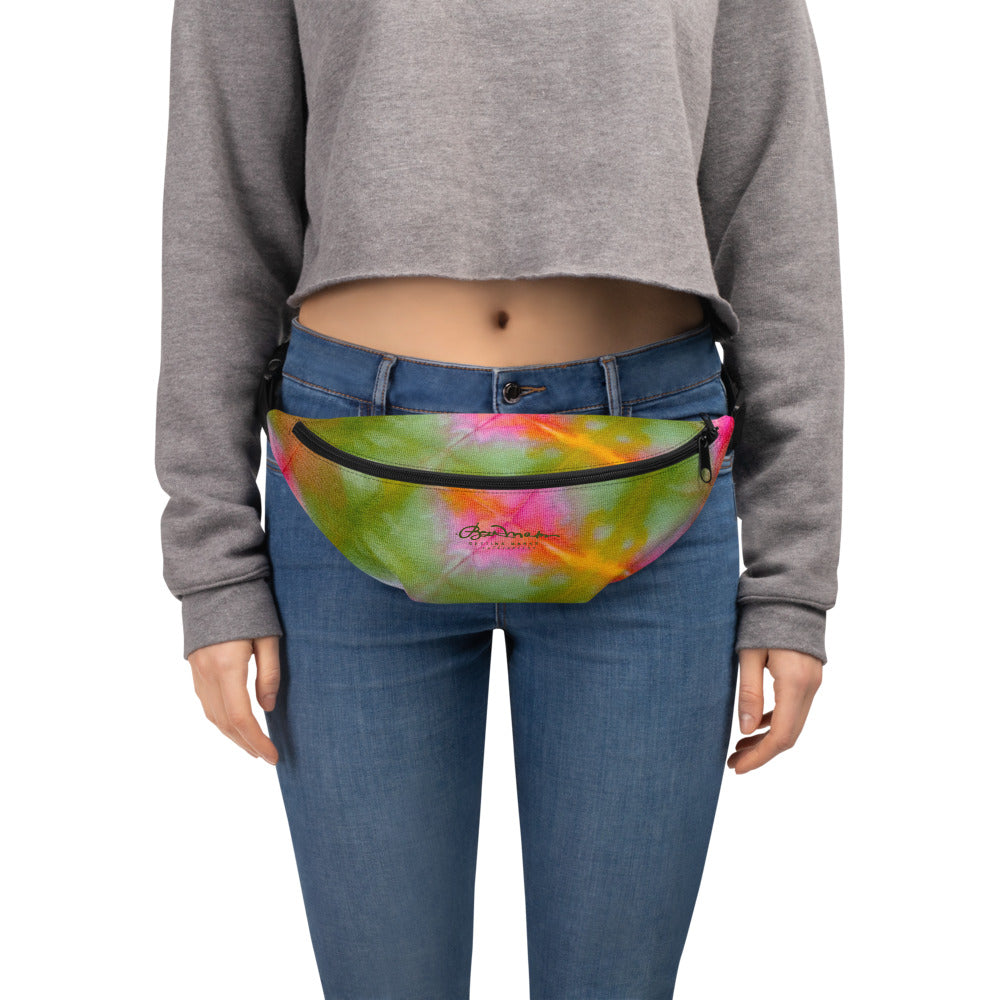 Green Pink Tie Dye Fanny Pack