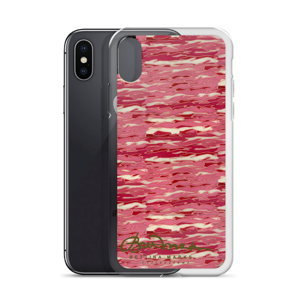 Pink Camouflage Lava iPhone X Case