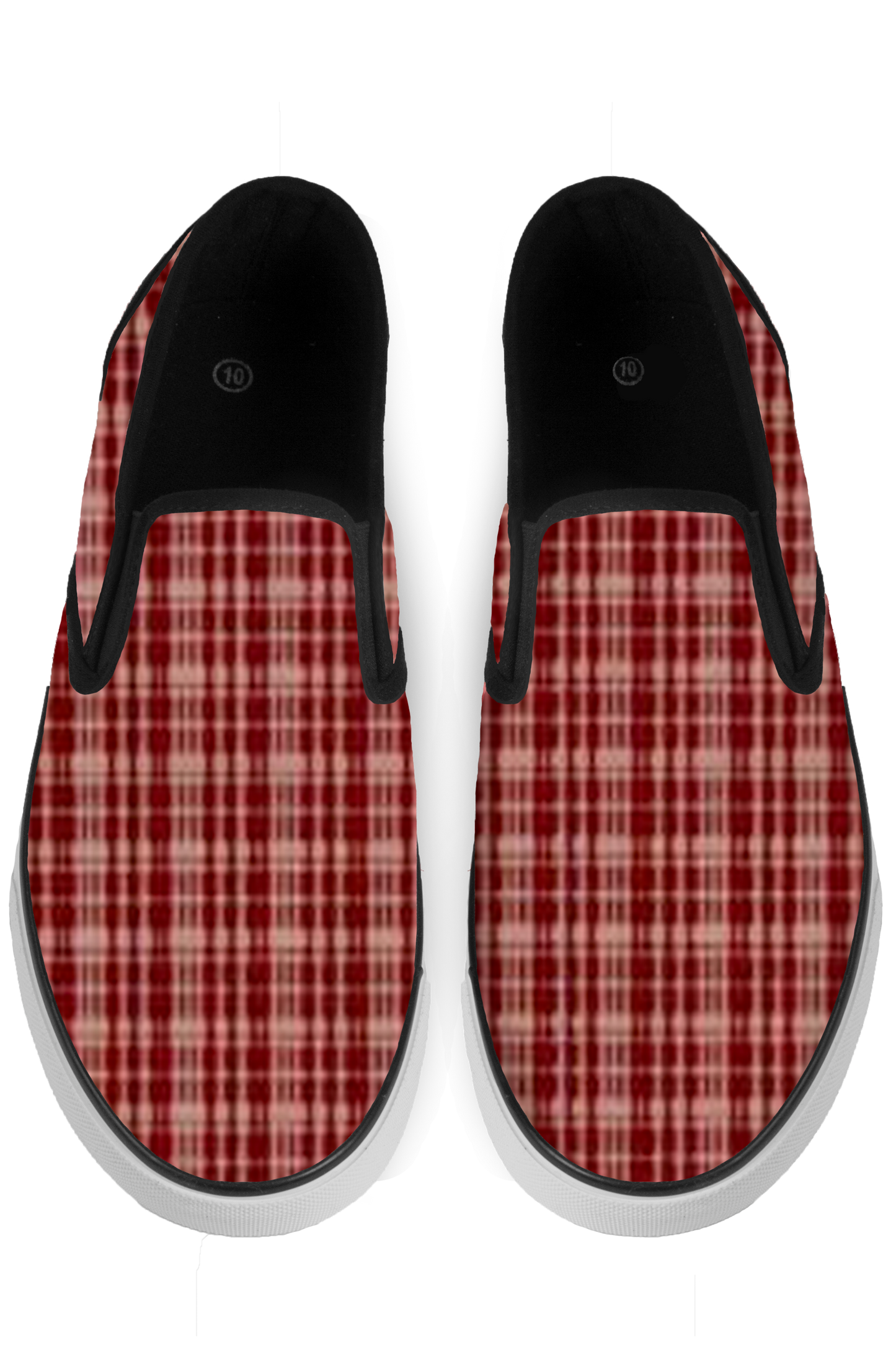 Maroon Black Slip On Sneakers - x