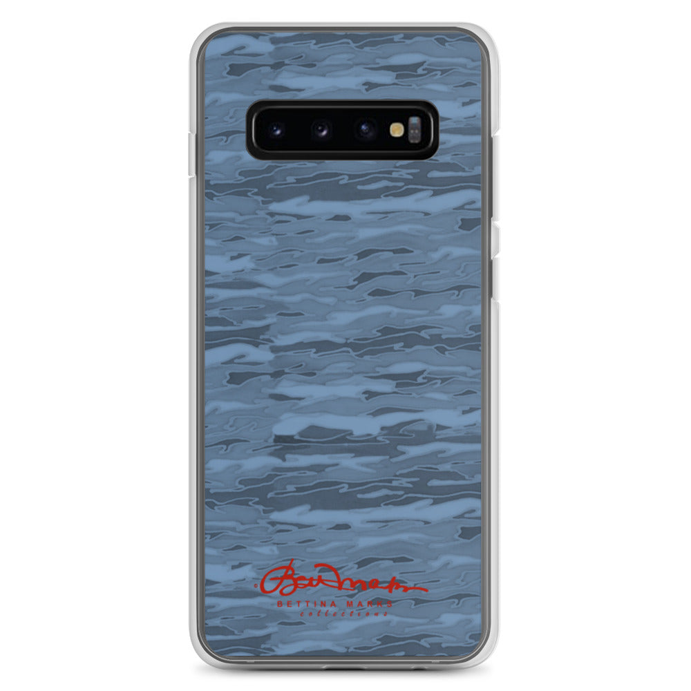 Steel Blue Camouflage Lava Samsung Case (select model)