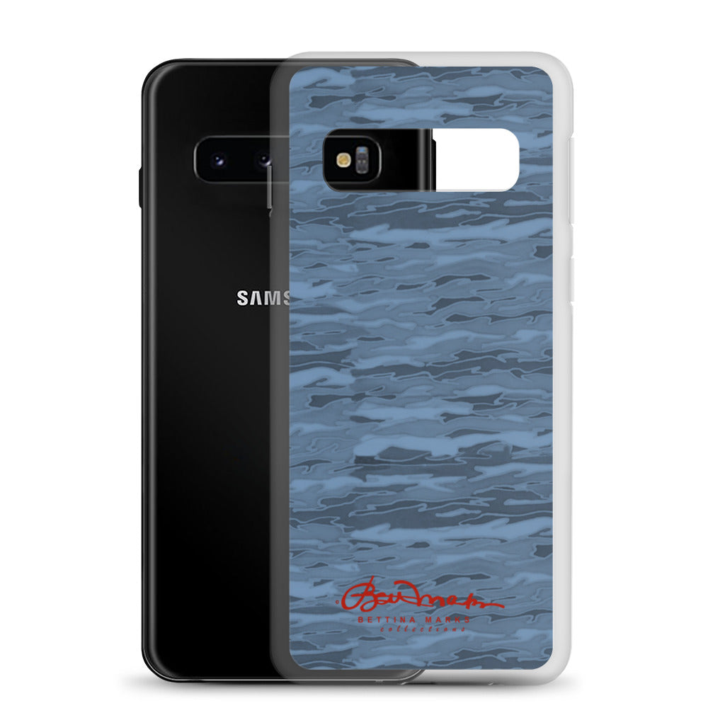 Steel Blue Camouflage Lava Samsung Case (select model)