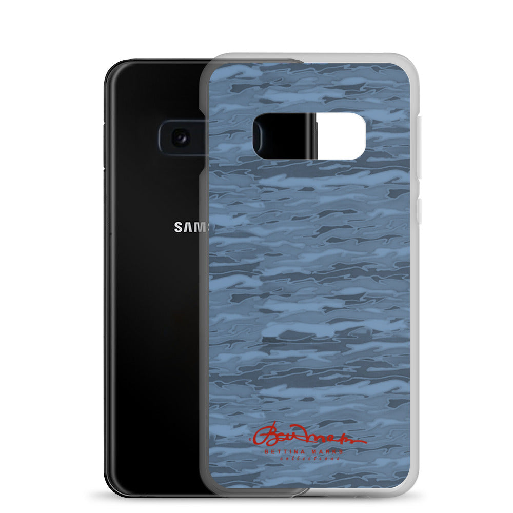 Steel Blue Camouflage Lava Samsung Case (select model)