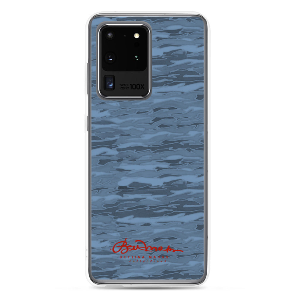Steel Blue Camouflage Lava Samsung Case (select model)