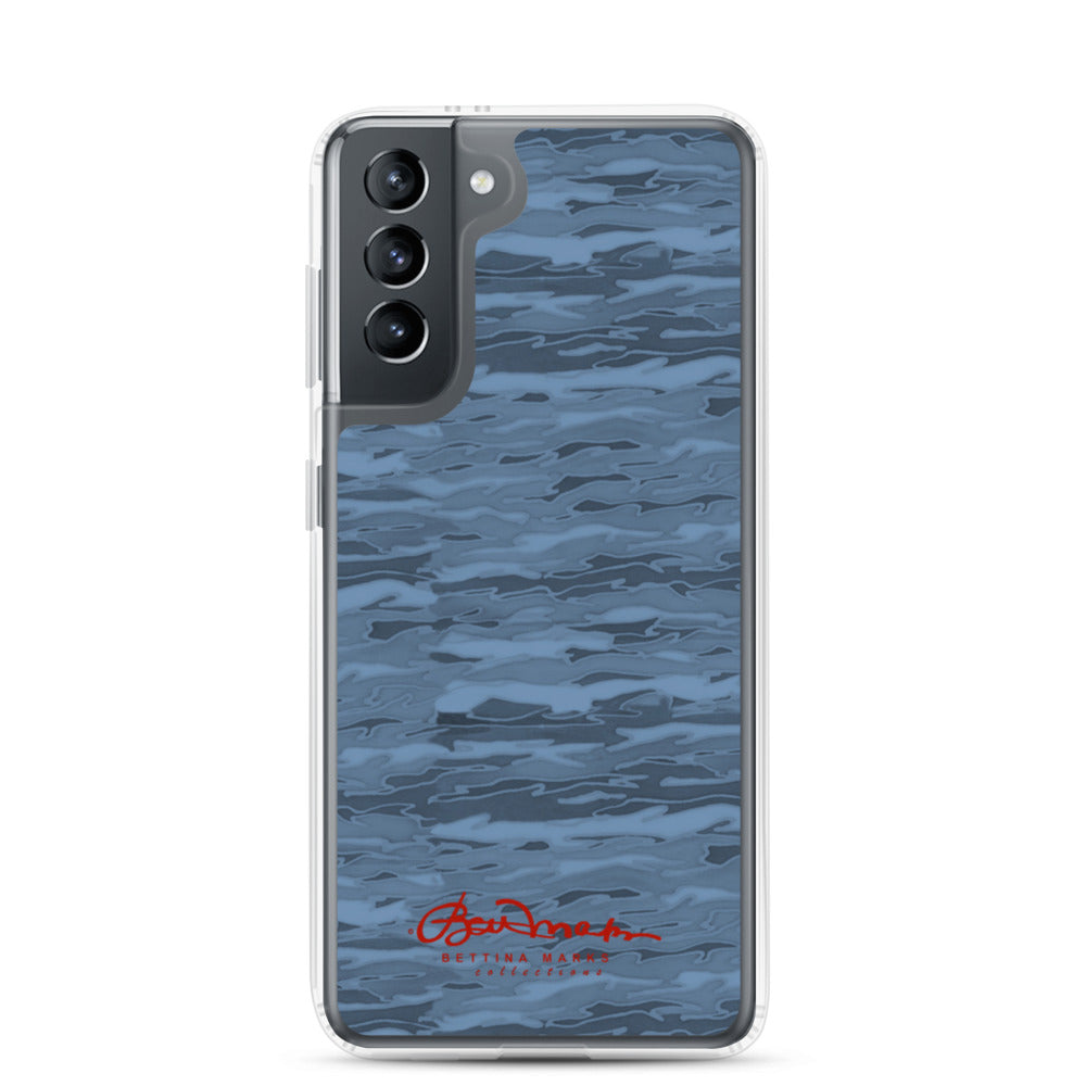 Steel Blue Camouflage Lava Samsung Case (select model)