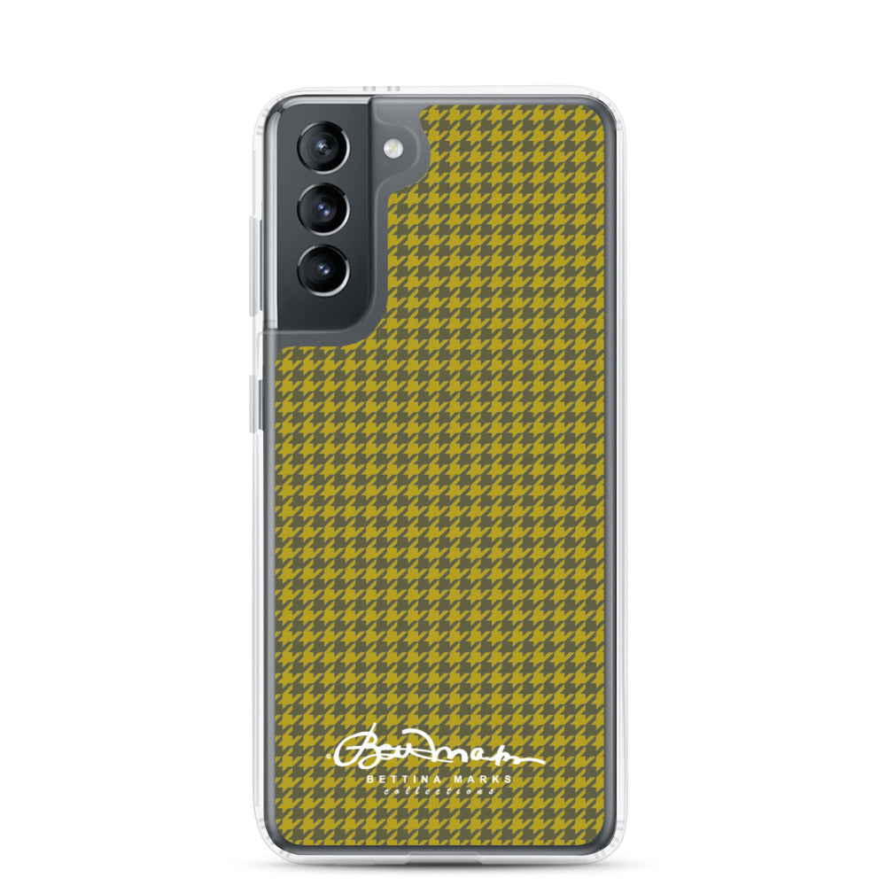 Olive Houndstooth Samsung Case