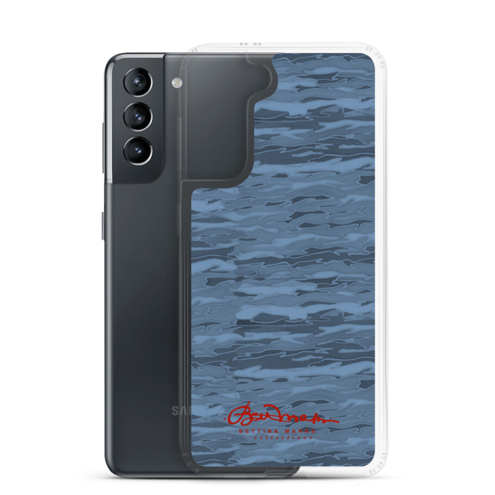 Steel Blue Camouflage Lava Samsung Case (select model)