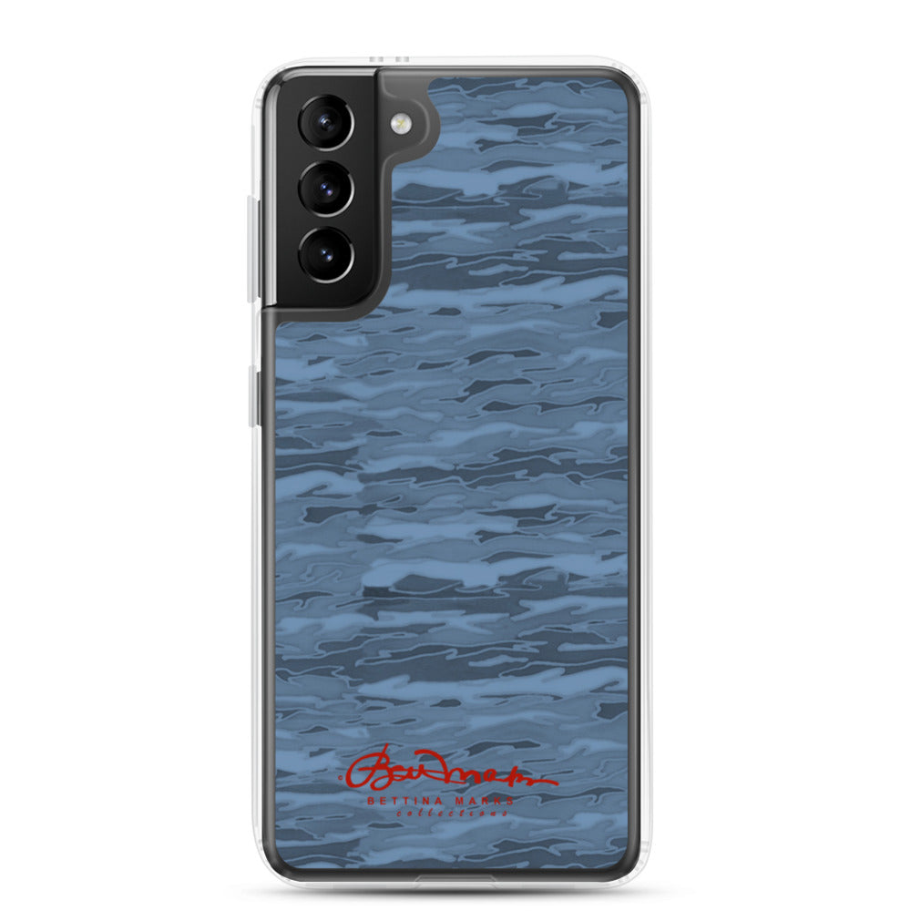 Steel Blue Camouflage Lava Samsung Case (select model)