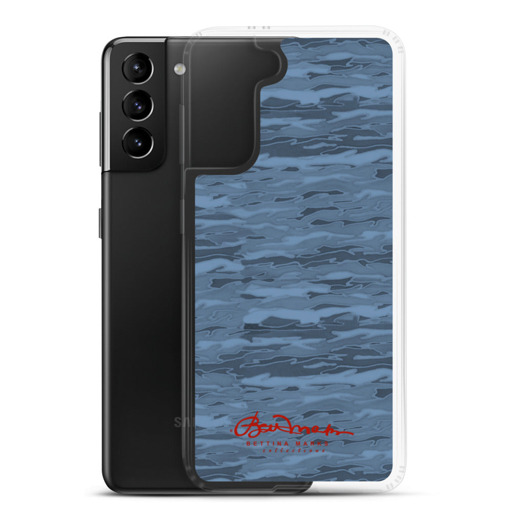 Steel Blue Camouflage Lava Samsung Case (select model)