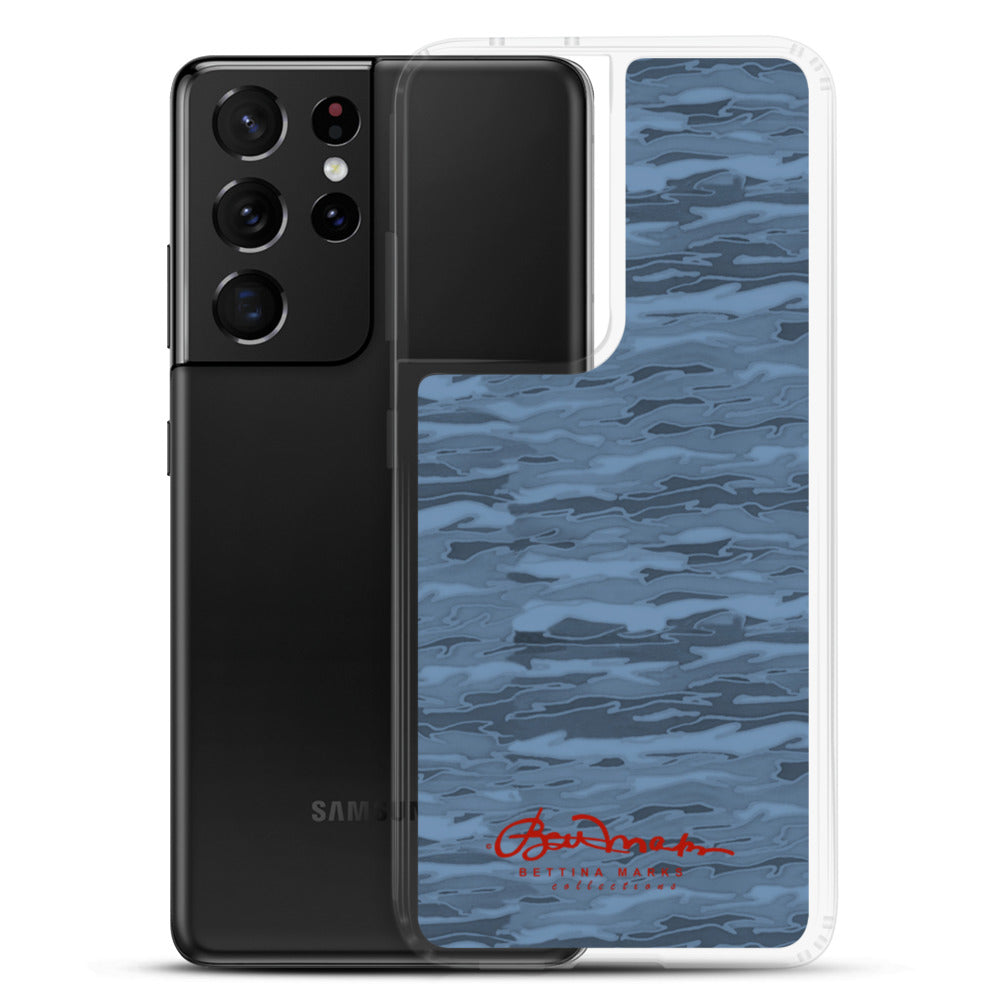 Steel Blue Camouflage Lava Samsung Case (select model)