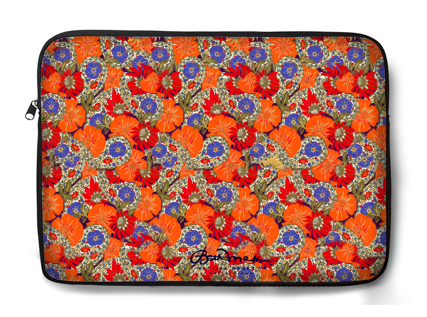 Orange Paisley Laptop Sleeve