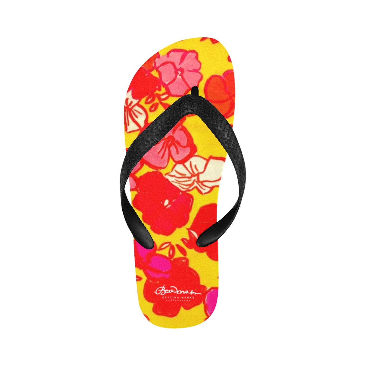 Sixties Floral Flip Flops for Men/Women