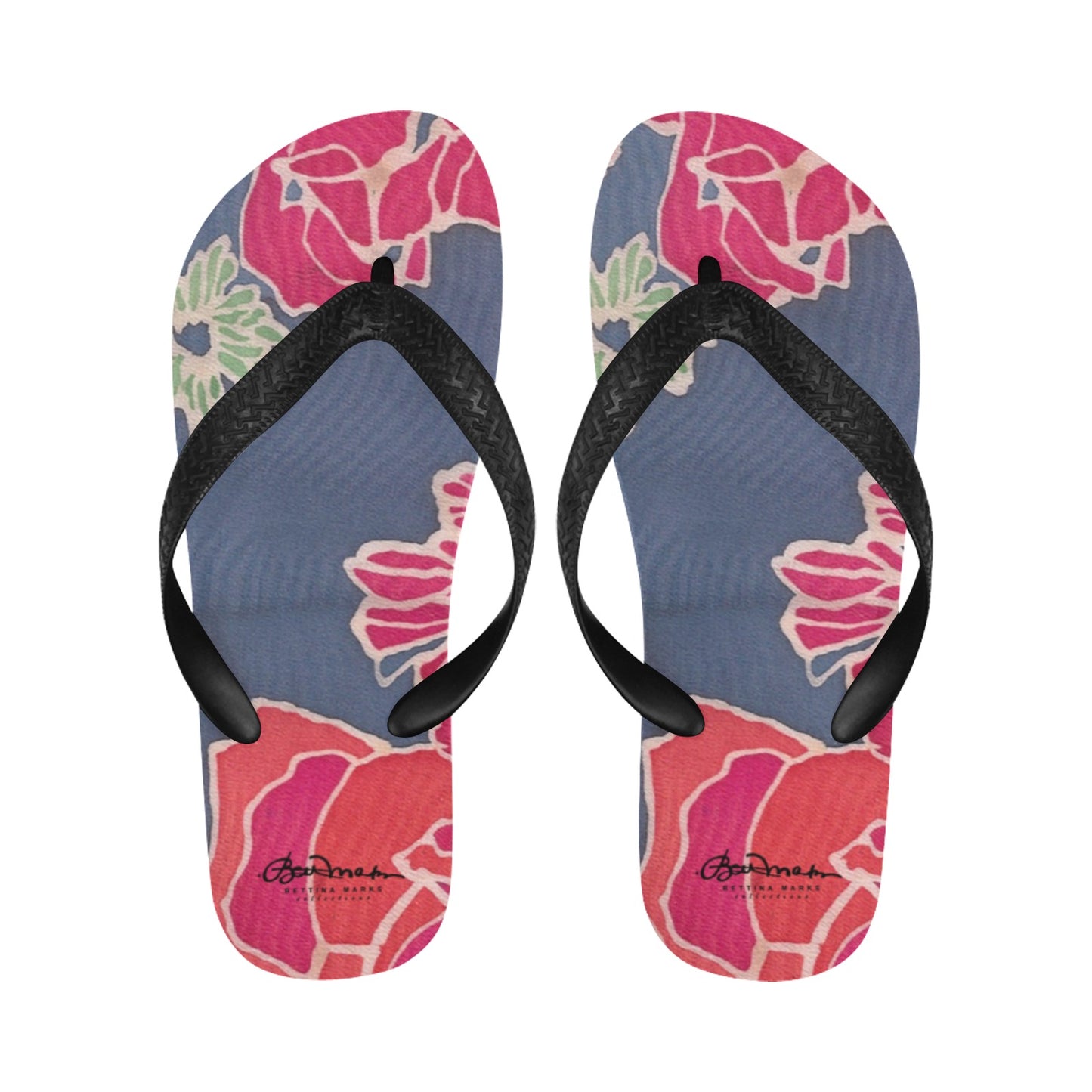 Floral Denim Flip Flops for Men/Women