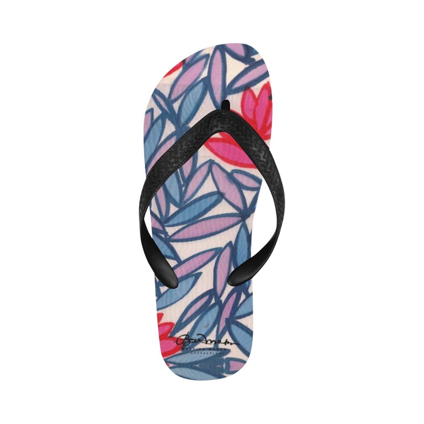 Pink Lotus Flowers Flip Flops for Men/Women