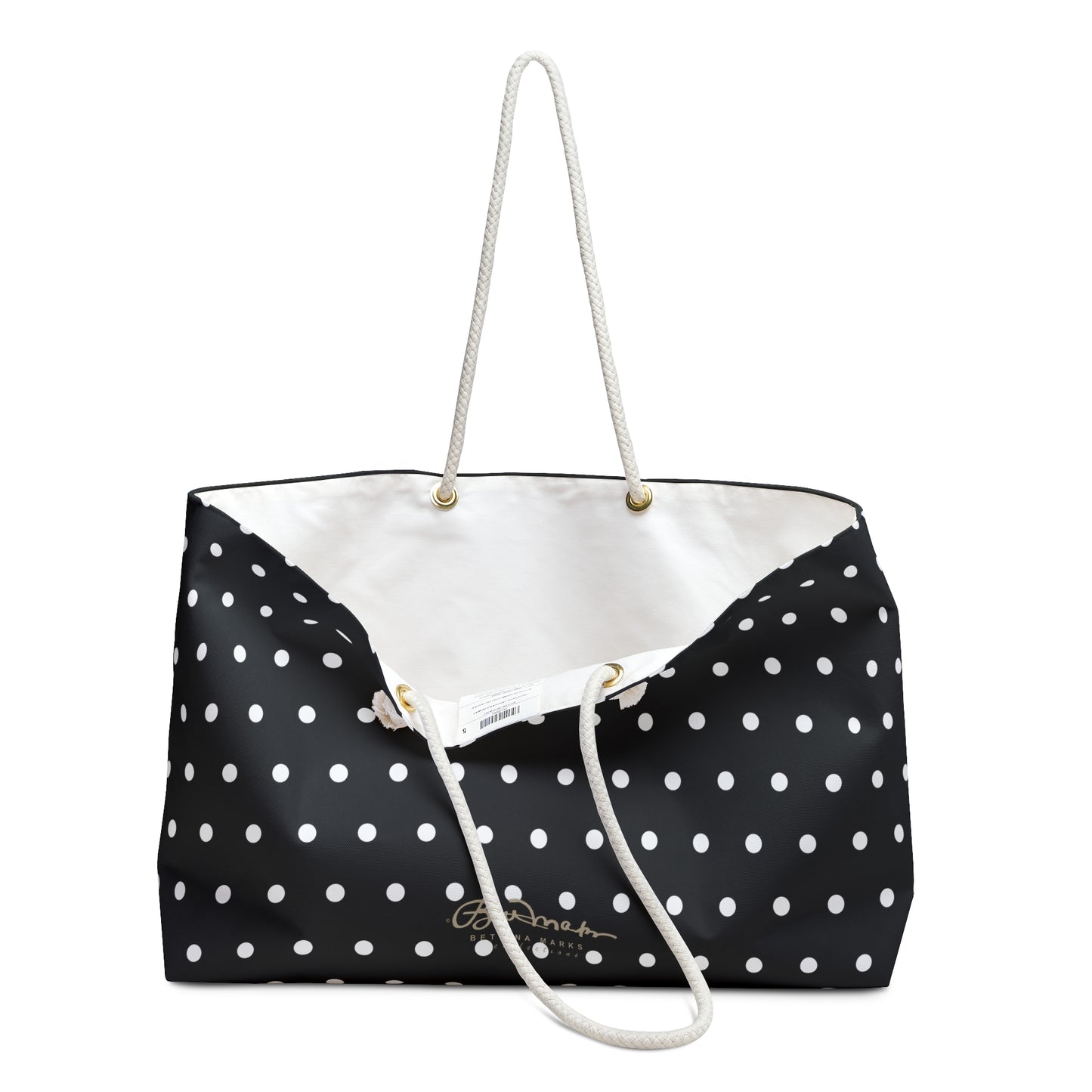 Midnight Polka Dot Weekender Bag