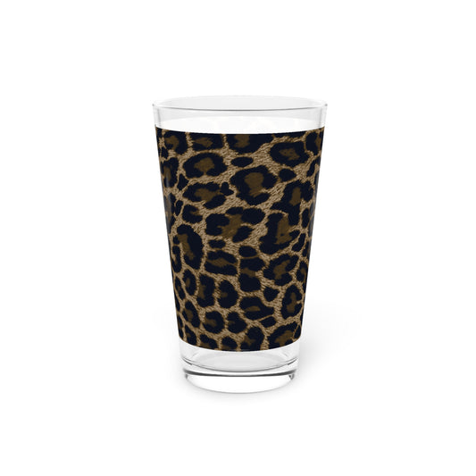 Dark Leopard Pint Glass