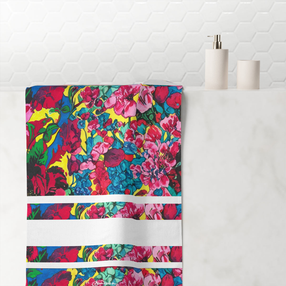 Full Bloom Floral Bath Towel
